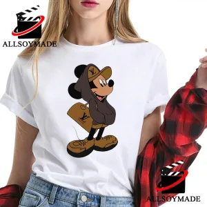 Cool Mickey Mouse Louis Vuitton White T Shirt, Cheap Louis Vuitton T Shirt Womens