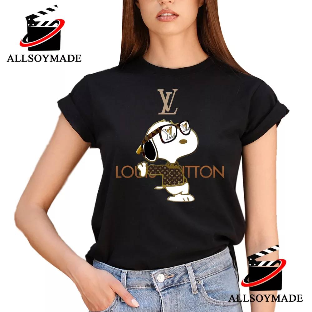 Cool Peanut Snoopy Louis Vuitton T Shirt Sale, Louis Vuitton Black