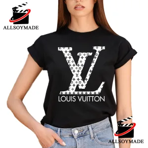 Cheap Monogram Black Logo Louis Vuitton T Shirt Womens, Louis Vuitton Mens T  Shirt - Allsoymade