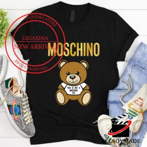 Vintage Moschino Teddy Bear T Shirt, Luxury Moschino T Shirt Sale