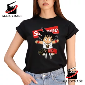 Funny Son Goku Dragon Ball Supreme Black T Shirt Supreme T Shirt