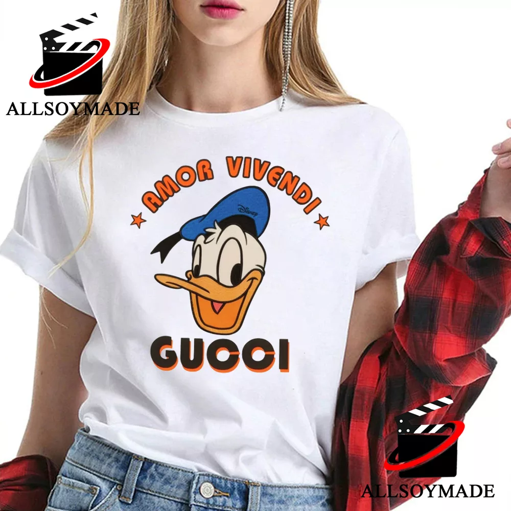 Funny Donald Duck Disney Gucci Shirt, Gucci T Shirt Womens Cheap -  Allsoymade