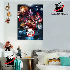 Anime Movie Demon Slayer Mugen Train Poster, Demon Slayer Poster Wall Art Print