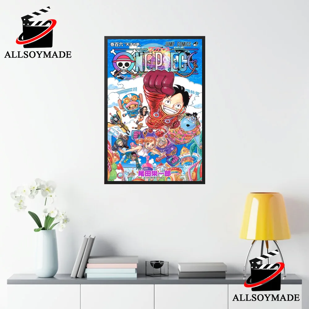 Funny One Piece Volume 106 Cover Poster, One Piece Anime Poster