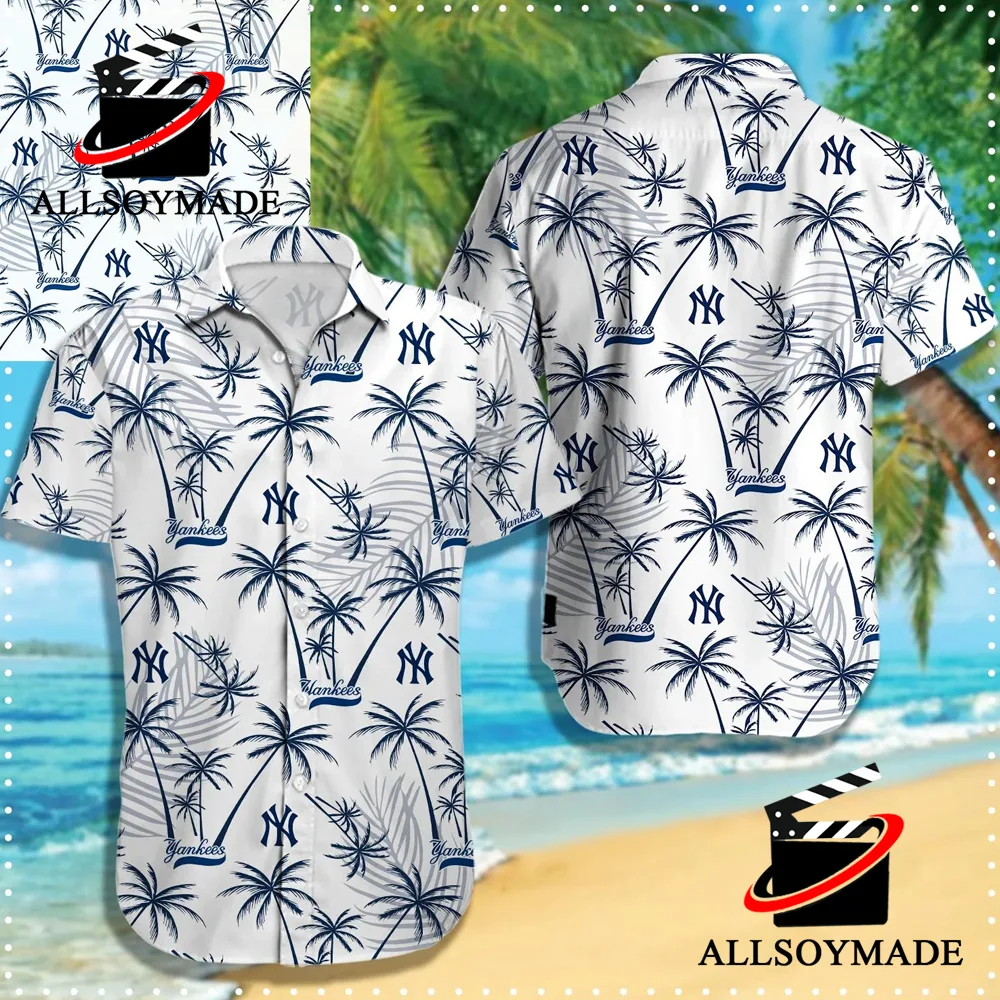 Personalized Tropical Plant MLB Baseball NY Yankees Hawaiian Shirt