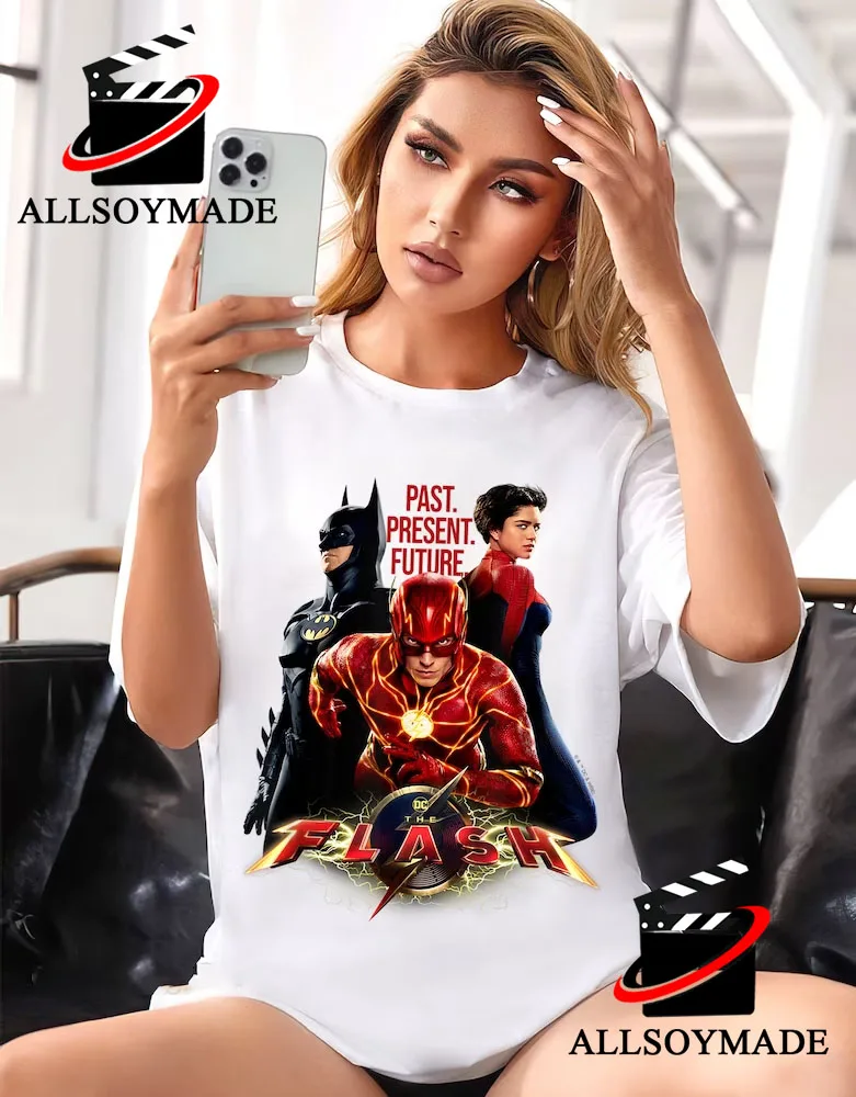 Cheap Past Present Future The Flash T Shirt Mens, Batman Superhero T Shirt  Womens - Allsoymade