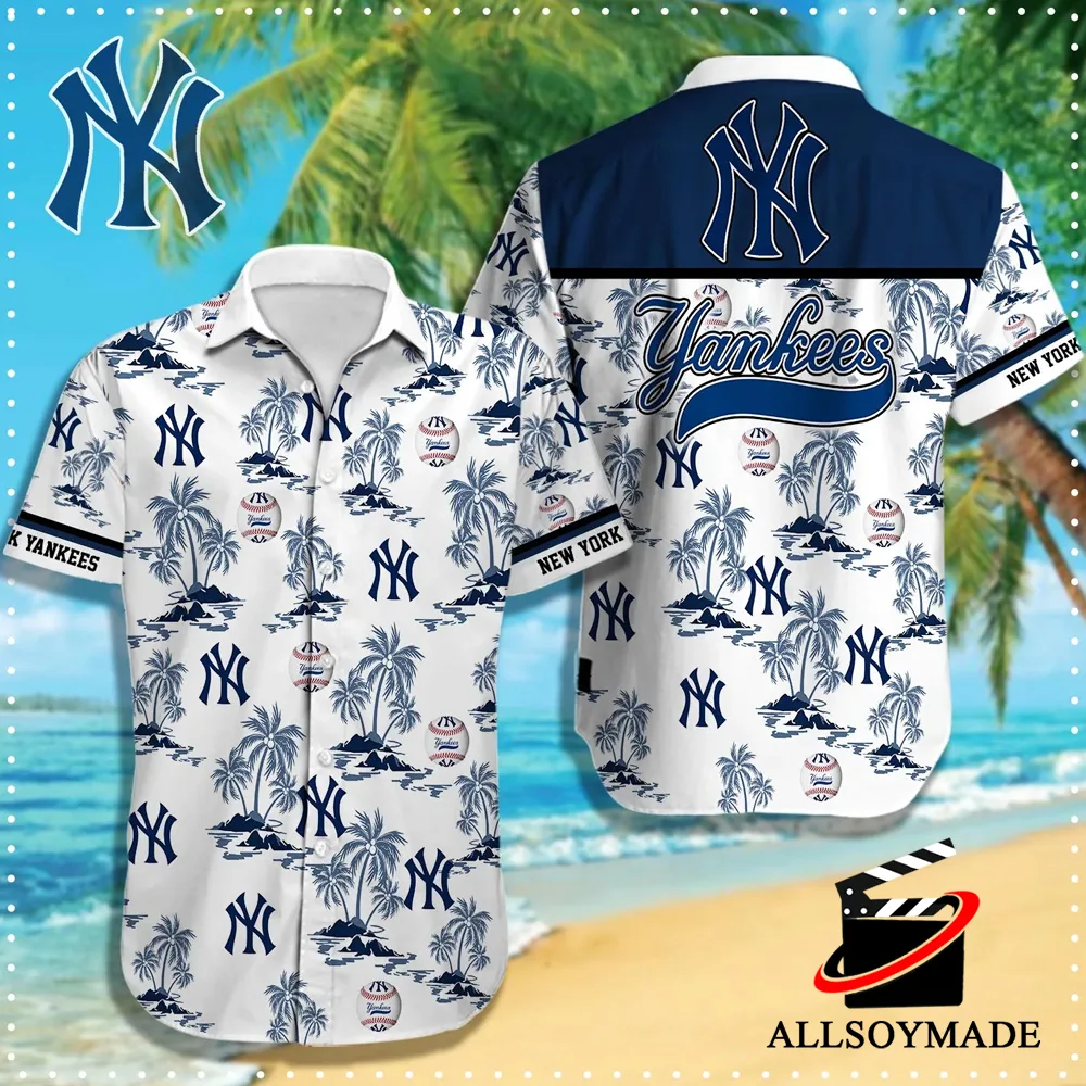 Cheap Palm Tree Logo MLB Baseball New York Yankees Hawaiian Shirt, New York  Yankees Merch - Allsoymade