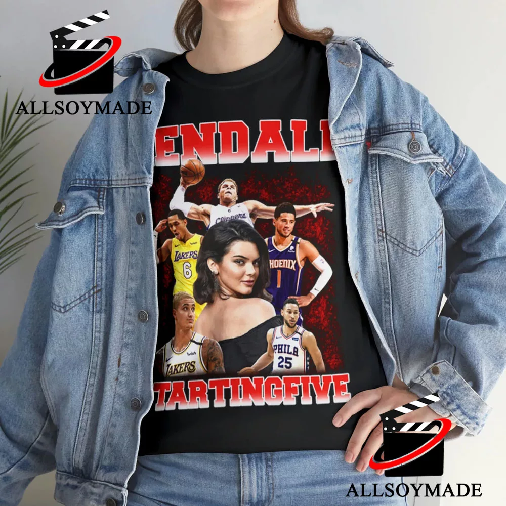 Kendall Jenner Starting 5 Five NBA Team Shirt T-Shirt - Sizes S to 5XL