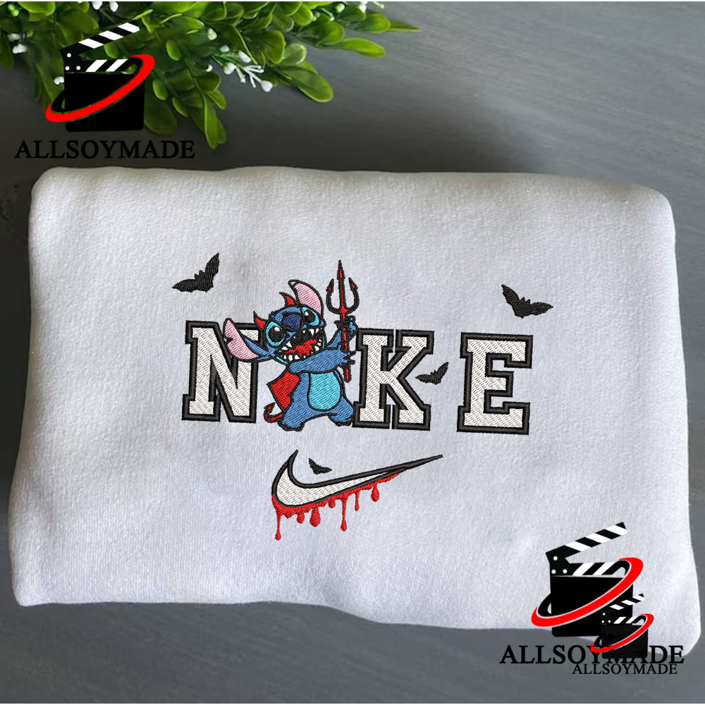 Cheap Stitch in Devil Nike Halloween Embroidered Sweatshirt, Horror  Character Nike Halloween Hoodie - Allsoymade