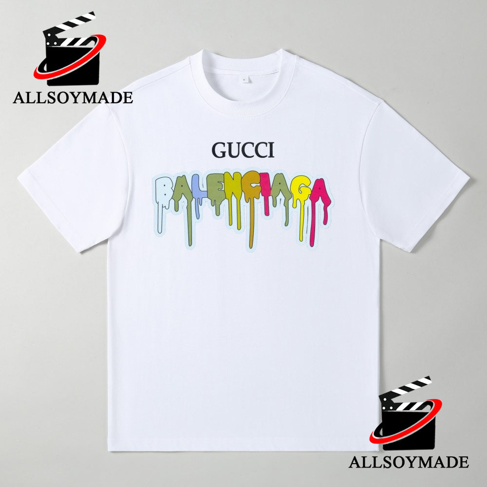 GUCCI X BALENCIAGA SPRAY PAINT T-SHIRT, Men's Fashion, Tops & Sets