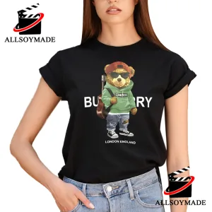 Cool Teddy Bear Burberry London England T Shirt, Burberry T Shirt Mens Sale