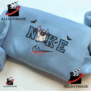 Nike baby blue embroidered sweatshirt sales