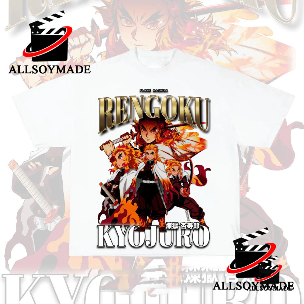 Rengoku Demon Slayer Kyojuro Fire Graphic Anime TShirt