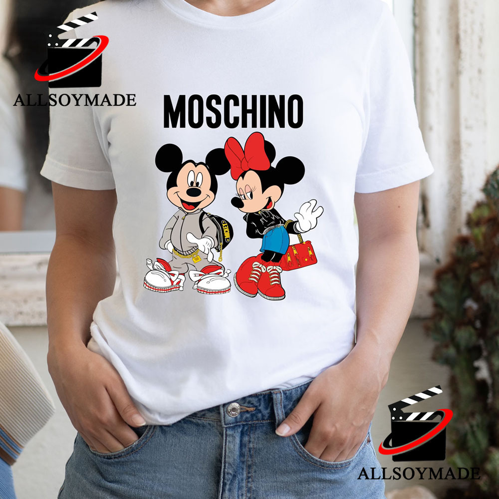 Disney Mickey Mouse Classic Pose - Short Sleeve Cotton T-Shirt for Adults-  Customized-Athletic Heather 