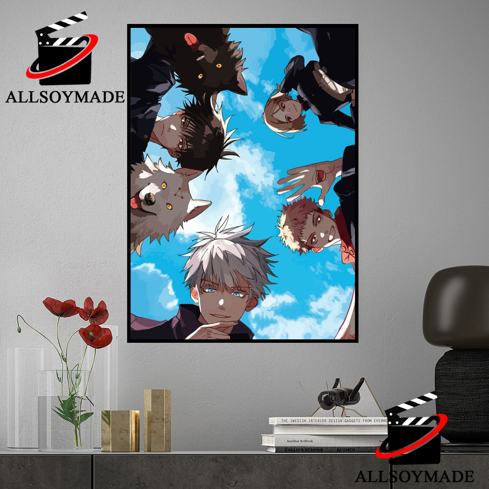 Funny Team Gojo Jujutsu Kaisen Poster Wall Art, Jujutsu Kaisen Merchandise  - Allsoymade