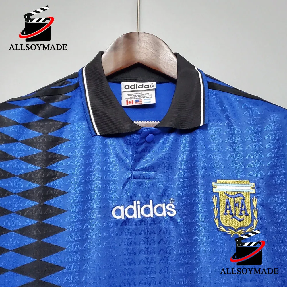 Cheap Argentina 1994 Away Soccer Jersey Shirt, Leo Messi Wore Maradona Shirt  1994 World Cup - Allsoymade