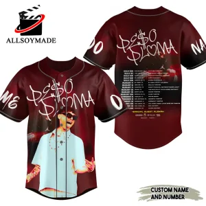 Custom Name Peso Pluma P Tour 2023 Baseball Jersey, Peso Concert Shirt - Allsoymade