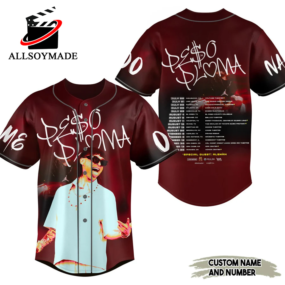 2023 Peso Pluma Baseball Jersey Cosplay Merch Jecket Tee T-shirt