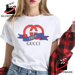 Cheap Vintage 1921 Gucci Logo T Shirt Mens, Gucci T Shirt Womens