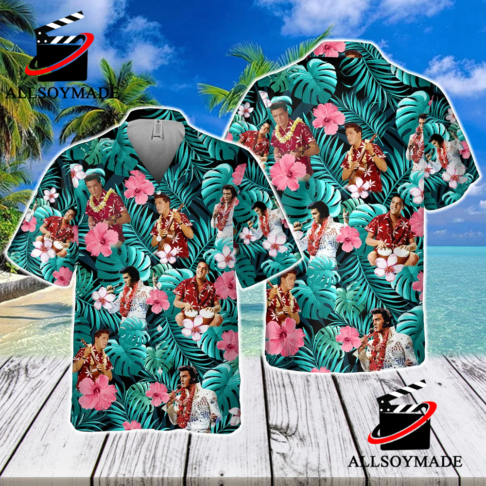 Cheap Green Tropical Beach Bluey Hawaiian Shirt, Bluey T Shirt For Adults -  Allsoymade