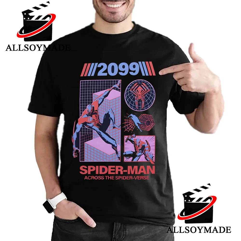 Vintage Spider Man 2099 T Shirt, Spider Man Across The Spider Verse Miles Morales T Shirt