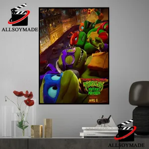Funny Donnie Mikey And Raph Wearing Headphones Tmnt Mutant Mayhem Poster 1