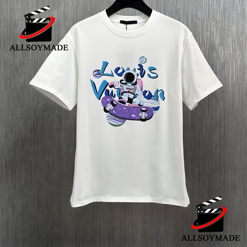 Cool Astronaut Louis Vuitton T Shirt Sale, Louis Vuitton White T