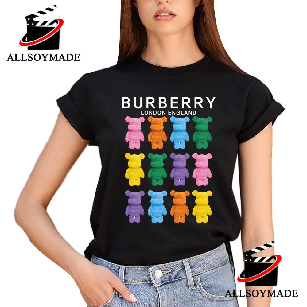 Colorful Bearbrick Burberry London England T Shirt, Burberry Bear T Shirt -  Allsoymade