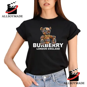 Cute Burberry Teddy Bear T Shirt, Burberry London England T Shirt