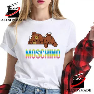 Cheap Teddy Bear Moschino Black T Shirt, Moschino T Shirt Sale