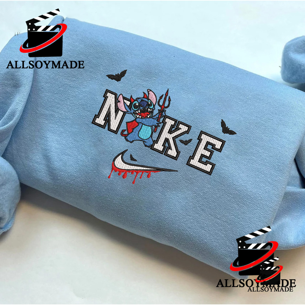 Cheap Stitch in Devil Nike Halloween Embroidered Sweatshirt, Horror  Character Nike Halloween Hoodie - Allsoymade