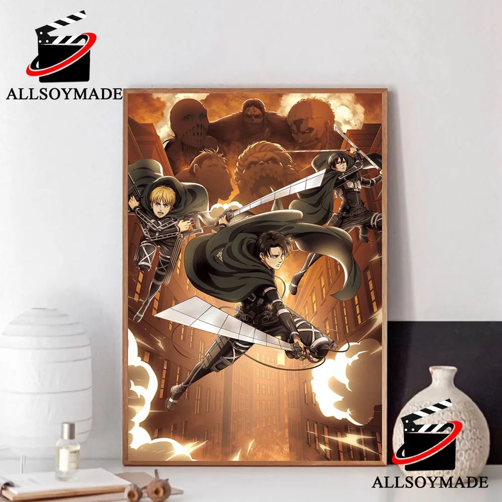 2022 NEW Shingeki no Kyojin The Final Season Part 2 Japanese Classic Anime  Attack on Titan Poster Room Decor Art Wall Stickers