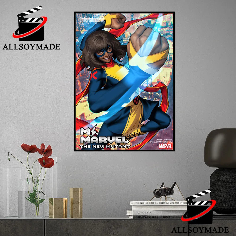 New Iman Vellani Ms Marvel Comic Series Ms Marvel The New Mutant Poster