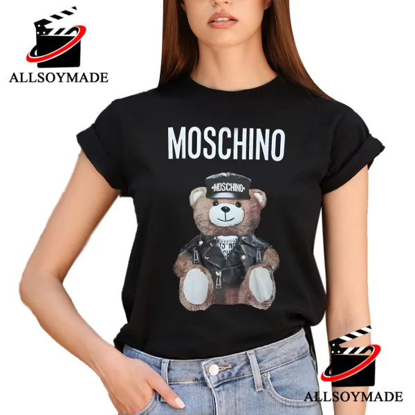 Cool Logo Moschino Teddy Bear T Shirt, Moschino T Shirt Sale Women Men