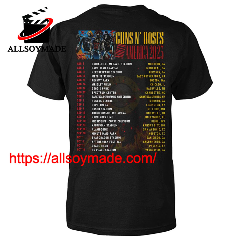 Cheap Tour Date North America Guns N Roses T Shirt, Guns N Roses