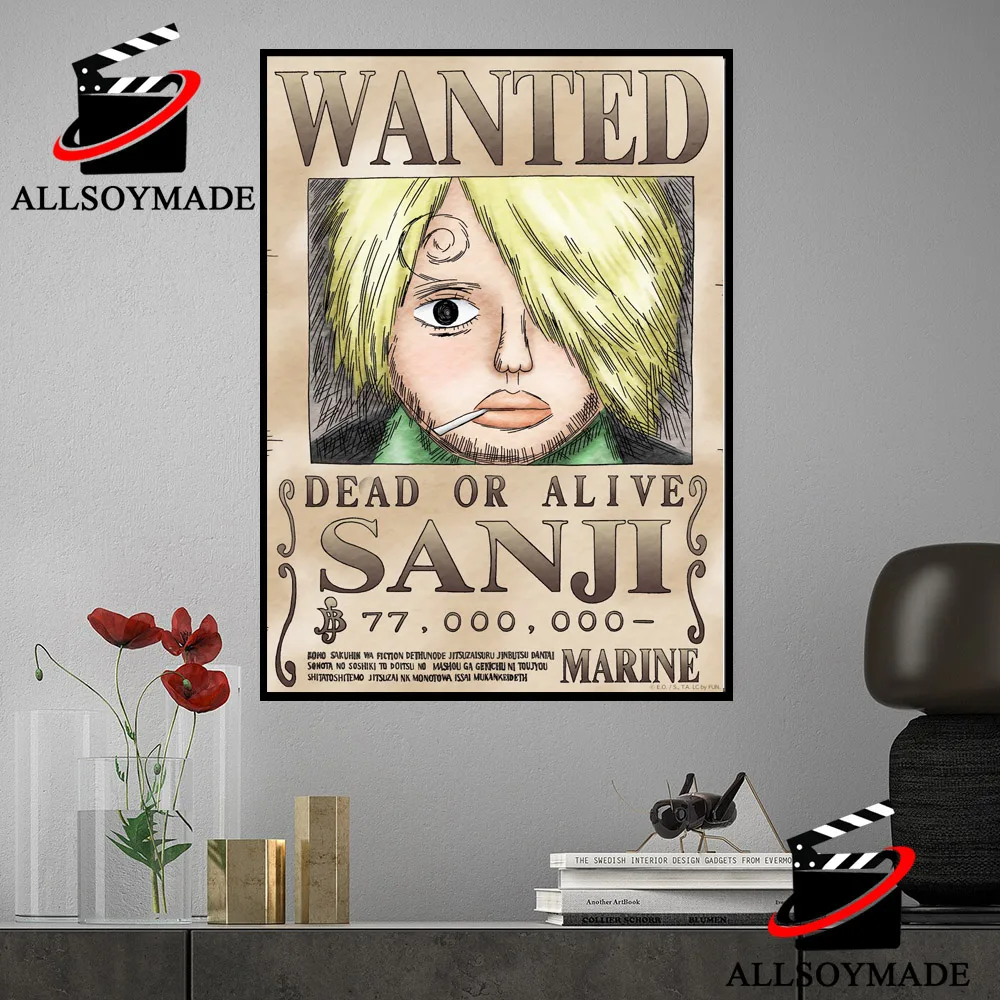 Hot Vinsmoke Sanji Whole Cake Island One Piece Anime Wanted Poster, One  Piece Merchandise - Wiseabe Apparels