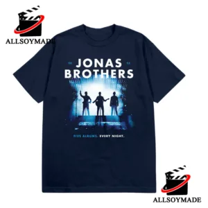 Cheap Five Albums Every Night Jonas Brothers Tour Dates 2023 T Shirt Two Sides, Jonas Brothers Merchandise