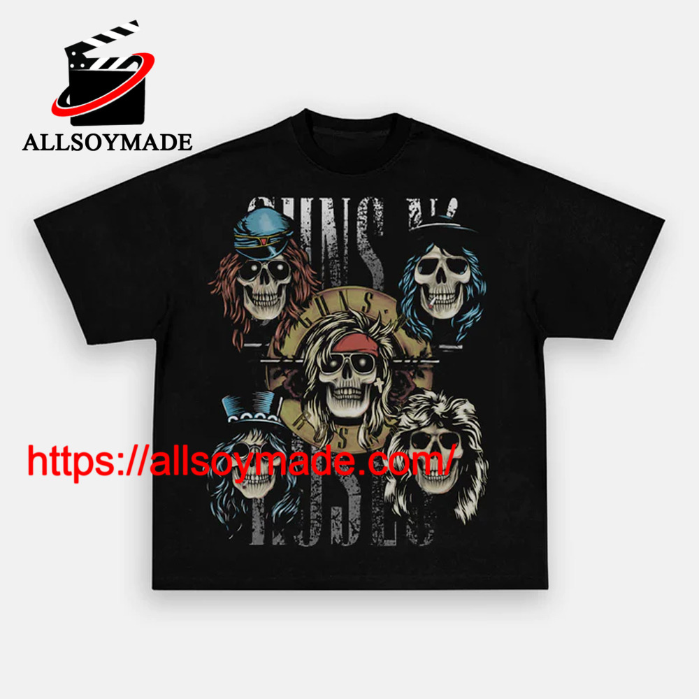 Vintage Skull Guns N Roses T Shirt Mens Womens, Cheap Guns N Roses Merchandise