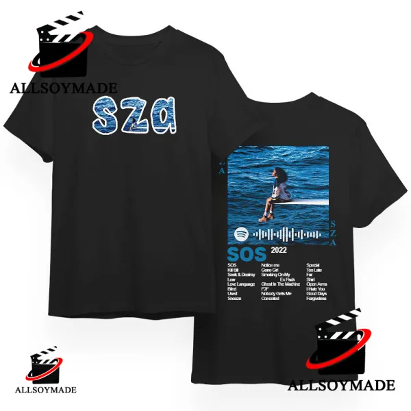 Cheap Spotify Album SOS SZA Tour T Shirt, SZA SOS Tour 2023 Merch