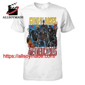 Cheap Tour Date North America Guns N Roses T Shirt, Guns N Roses 2023 Tour Merchandise