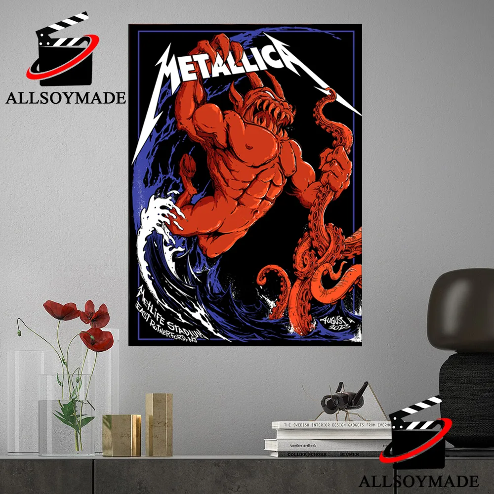 New Metallica World Tour In East Rutherford Poster, Metallica Poster Wall  Art - Allsoymade