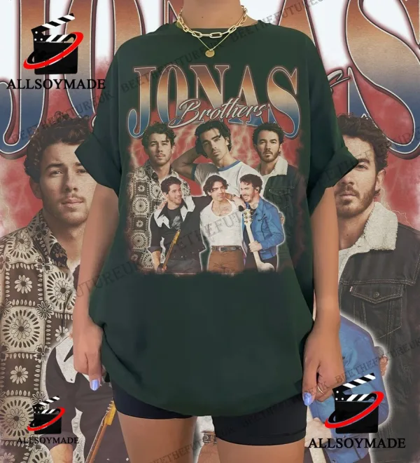 Cheap Vintage American Pop Rock Band Jonas Brothers T Shirt, Jonas Brothers Merchandise