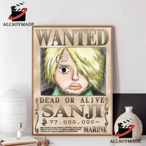 One Piece Wanted Posters - Sanji Wanted One Piece Poster Wall