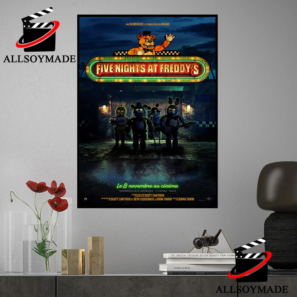 Fnaf Five-night-At-Freddys Anime Game Poster and Print Canvas