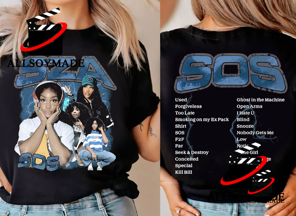 Cheap All Ablum SZA Sos Tour T Shirt, SZA SOS Tour Merch 2023