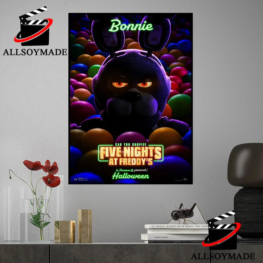 New Bonnie Character Fnaf Movie Poster 2023, Halloween Five Nights At Freddy Poster