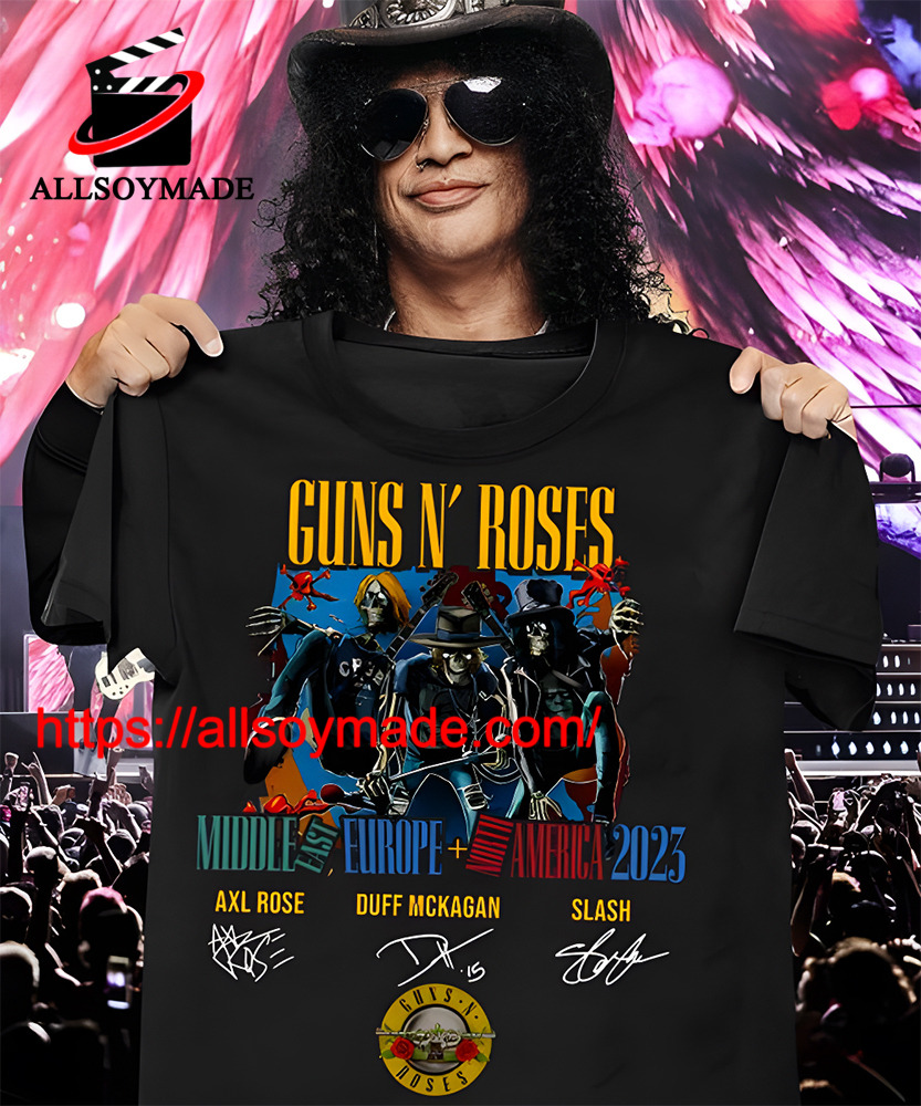 Cheap Axl Rose Duff McKagan Slash Guns N Roses T Shirt Mens Womens