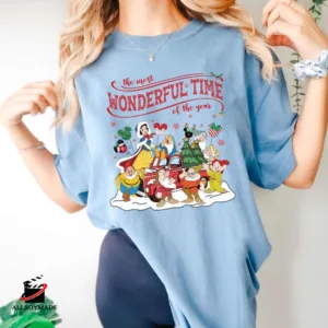 Vintage It's The Most Wonderful Time Of The Years Snow White And The Seven Dwarfs Squad Christmas Sweatshirt