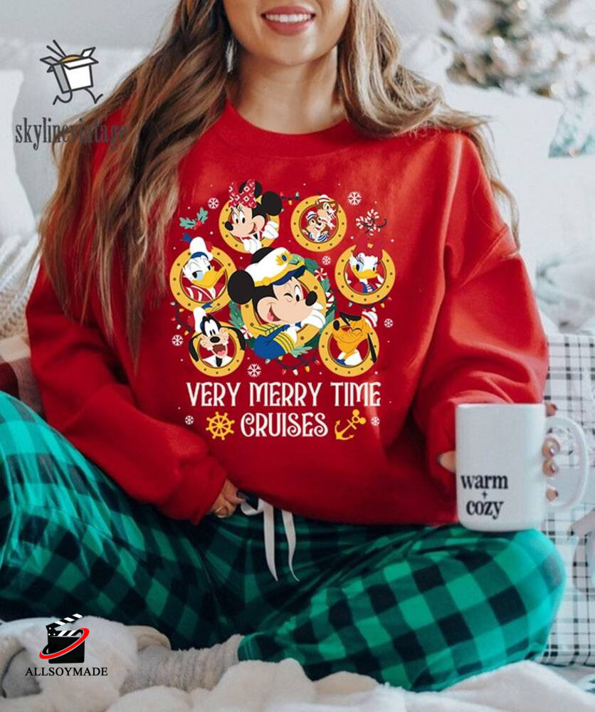 Mickey Mouse Louis Vuitton orange pattern christmas sweater