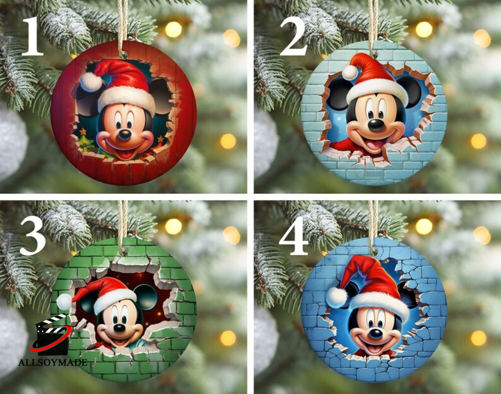 Stitch Reindeer Christmas Decorations Ceramic Circle Ornament, Disney Christmas  Ornaments, Disney Xmas Decorations - Allsoymade